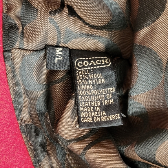 Coach red wool bucket hat size M/L - Picture 6 of 6